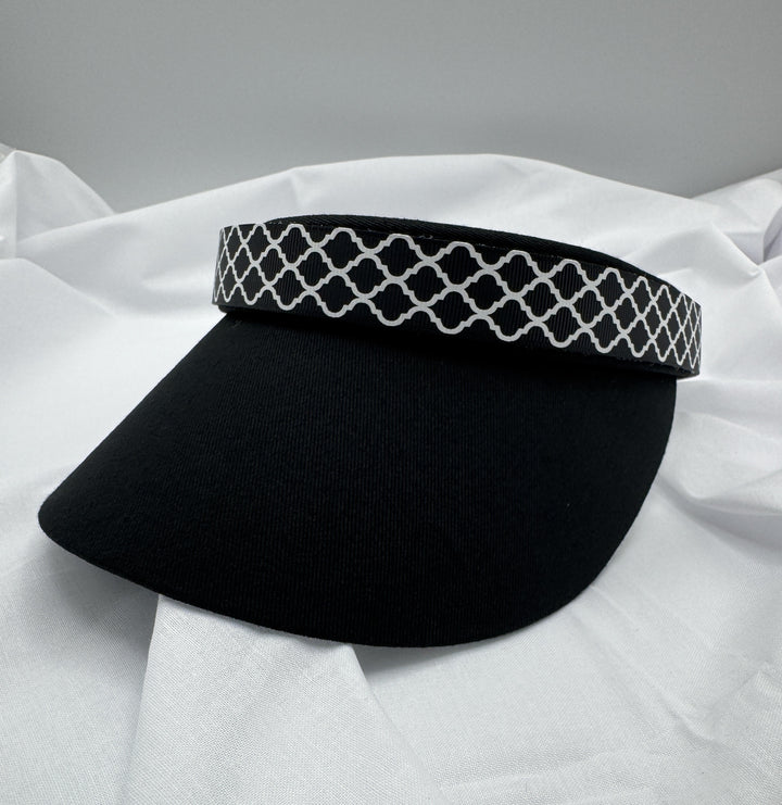 Moroccan Tile Black Interchangeable Visor Band