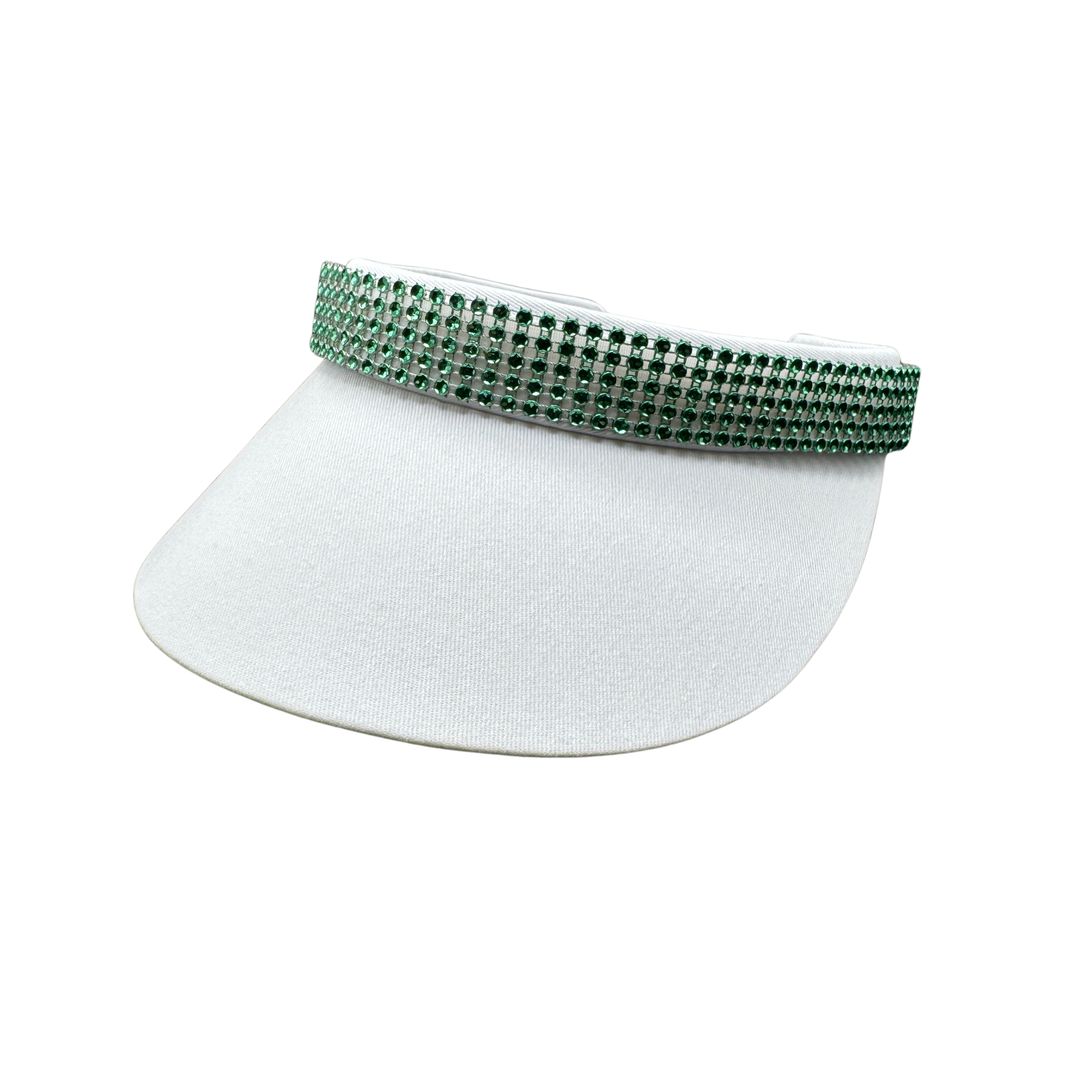 Emerald Crystal Bling Interchangeable Visor Band