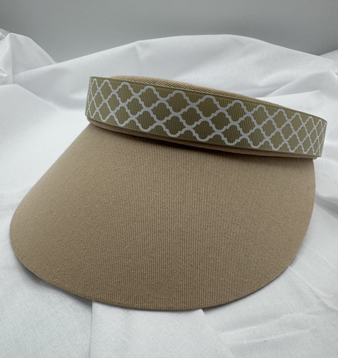Moroccan Tile Khaki Interchangeable Visor Band