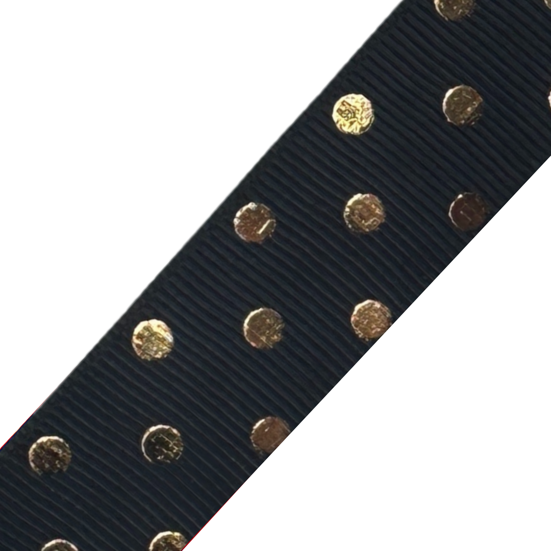 Mini Gold Metallic & Black Dots Interchangeable Visor Band