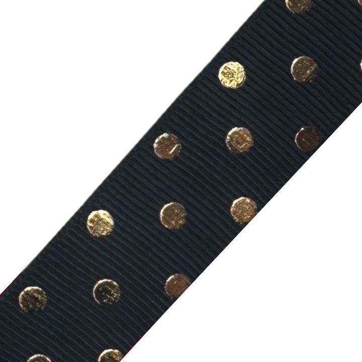 Mini Gold Metallic & Black Dots Interchangeable Visor Band