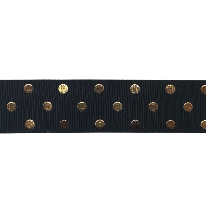 Mini Gold Metallic & Black Dots Interchangeable Visor Band