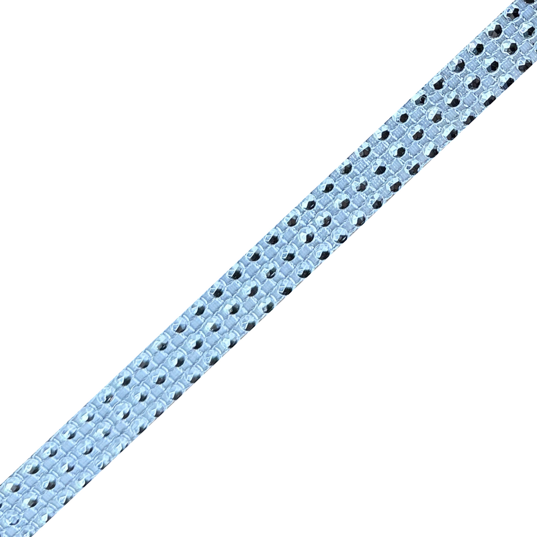 Crystal Bling Skinny Silver Interchangeable Visor Band