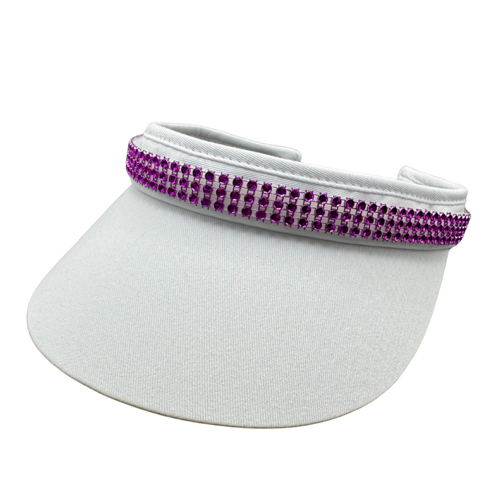 Crystal Bling Skinny Purple Interchangeable Visor Band