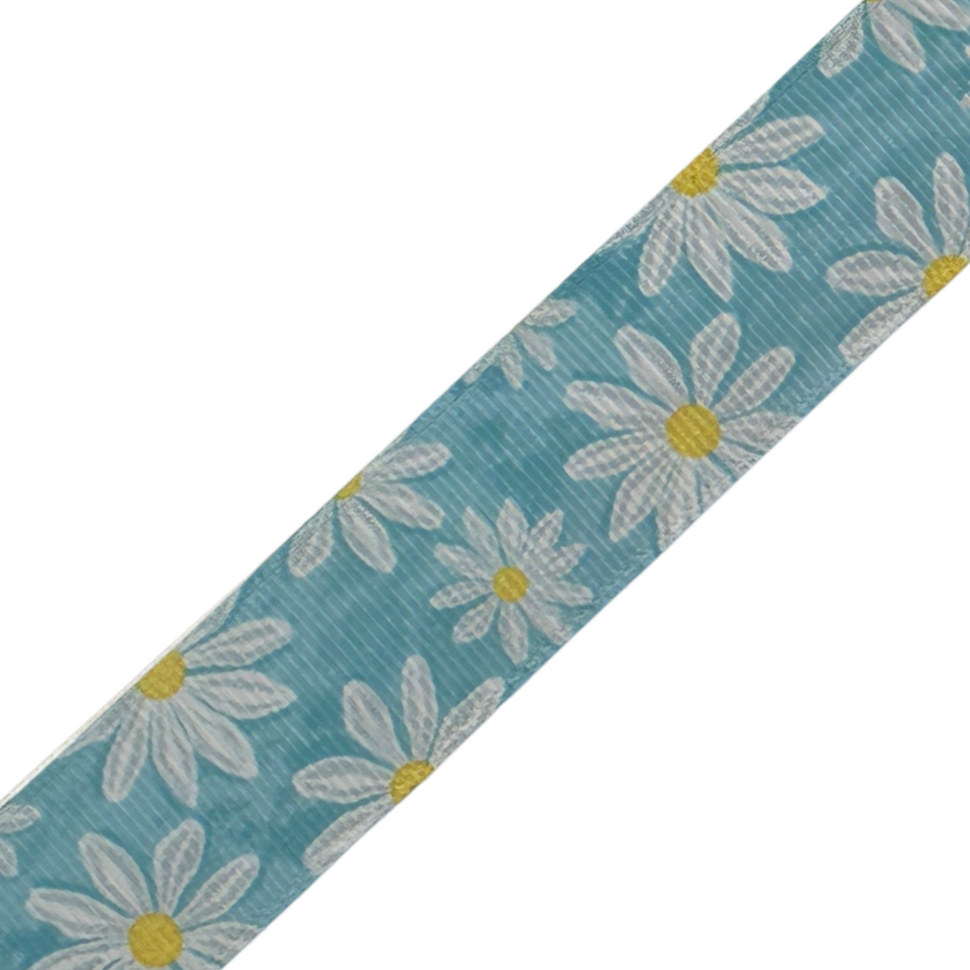 Daisies for You Blue Interchangeable Visor Band