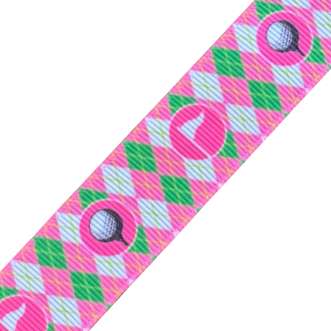 Sweet Tee Argyle Pink Interchangeable Visor Band