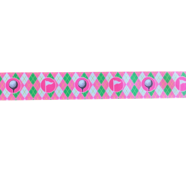 Sweet Tee Argyle Pink Interchangeable Visor Band