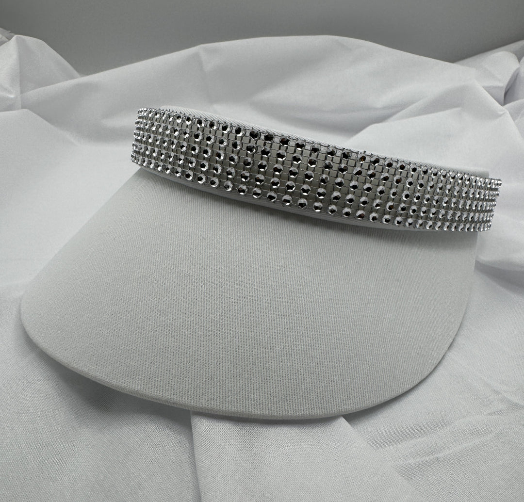 Crystal Bling Silver Interchangeable Visor Band