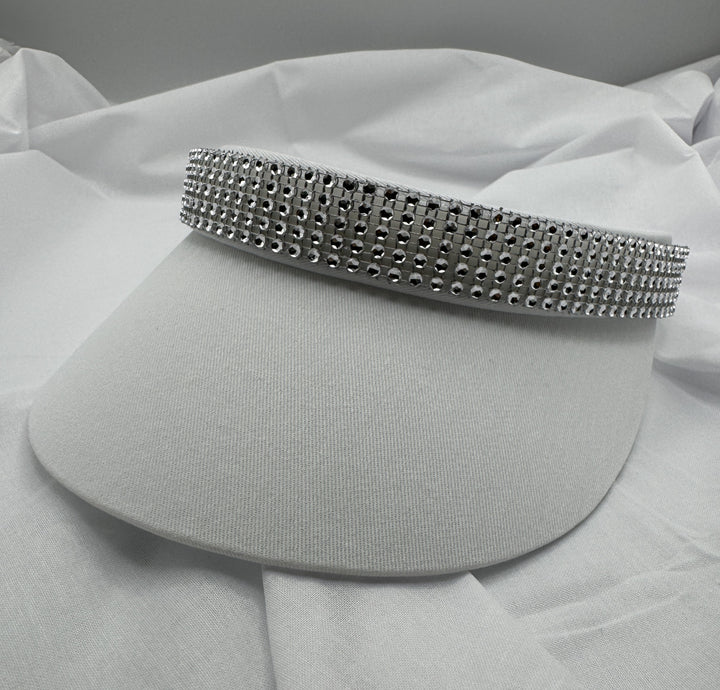 Crystal Bling Silver Interchangeable Visor Band