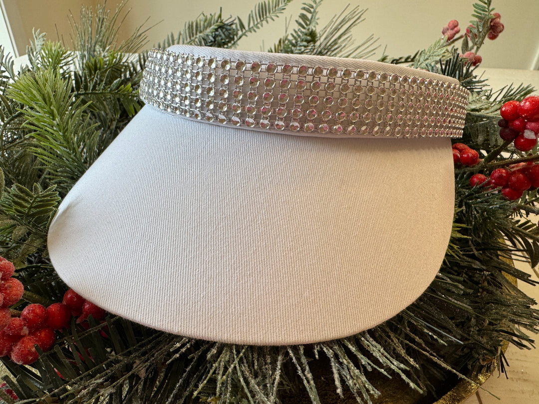 Crystal Bling Silver Interchangeable Visor Band