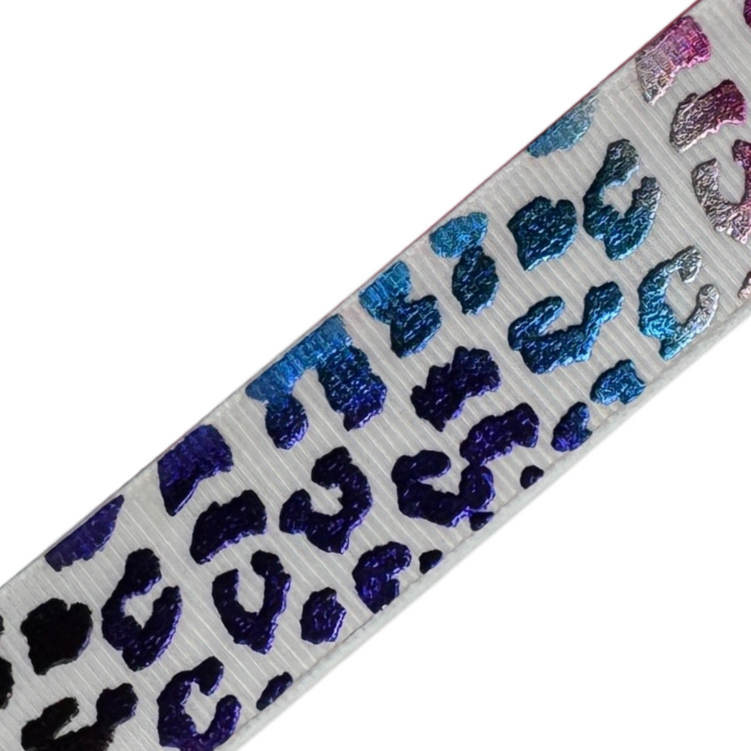 Rainbow Metallic Leopard Interchangeable Visor Band