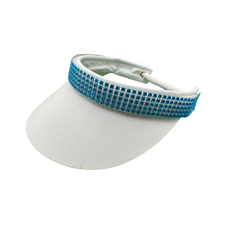 Crystal Bling Deep Blue Interchangeable Visor Band