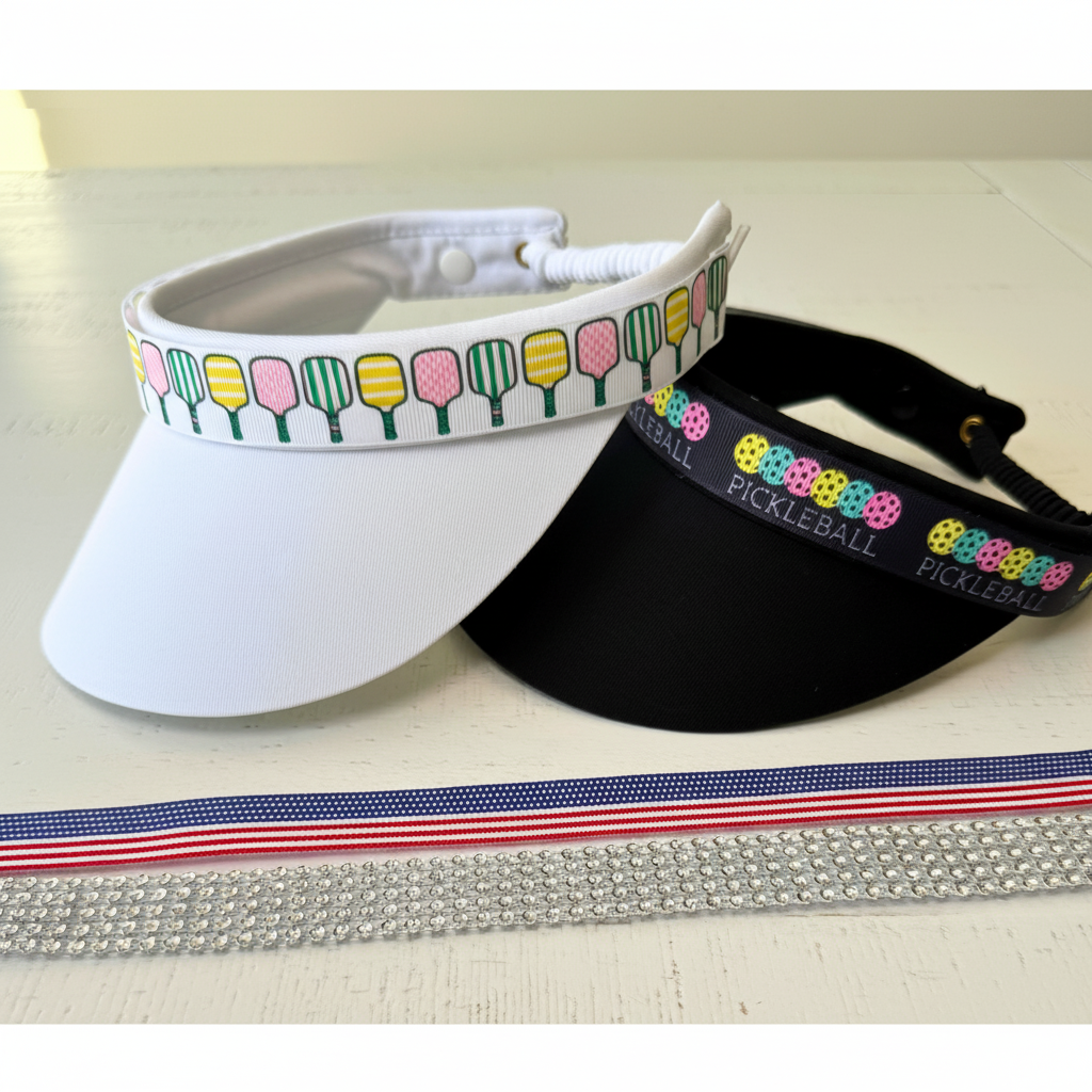 Ladies' Pickleball Visor Starter Bundle (2 Visors + 4 Interchangeable Bands)