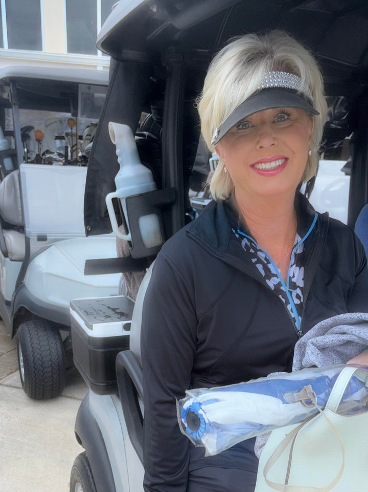 Ladies' Crystal Bling Visor Starter Bundle (2 Visors +4 Interchangeable Bands)