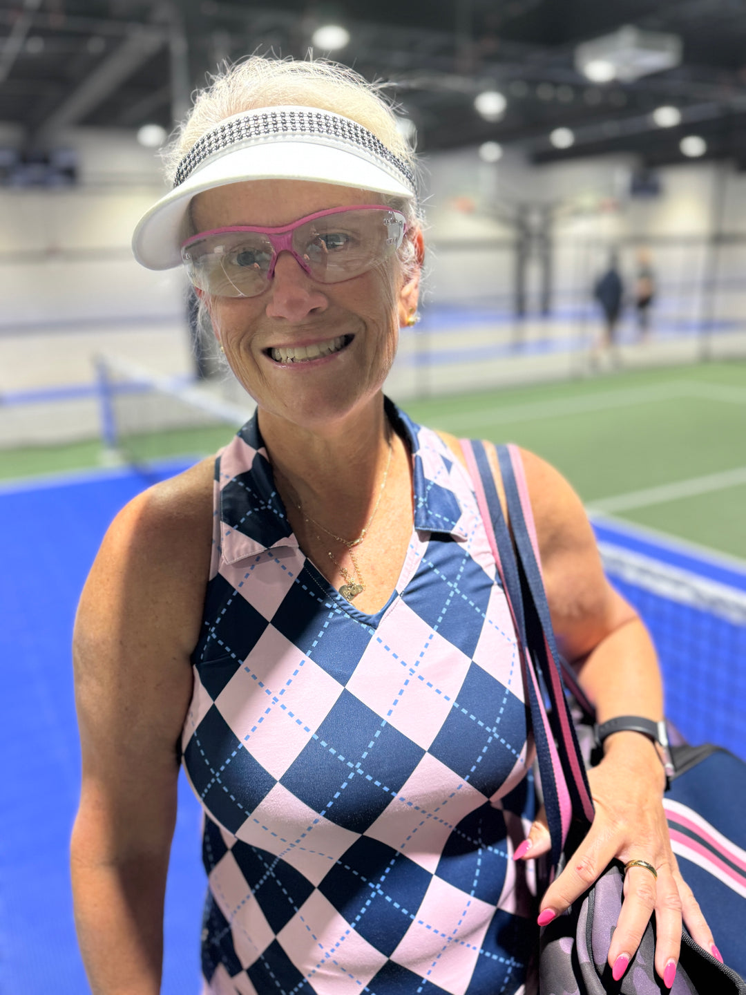 Crystal Skinny Bling Black Interchangeable Visor Band