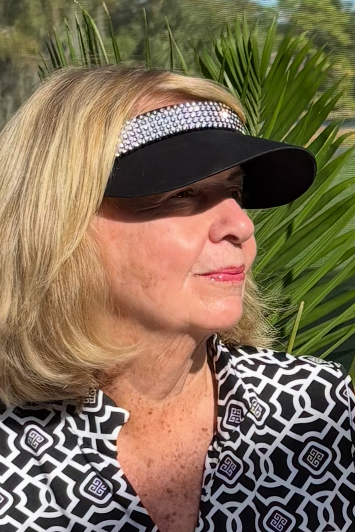 Ladies' Crystal Bling Visor Starter Bundle (2 Visors +4 Interchangeable Bands)