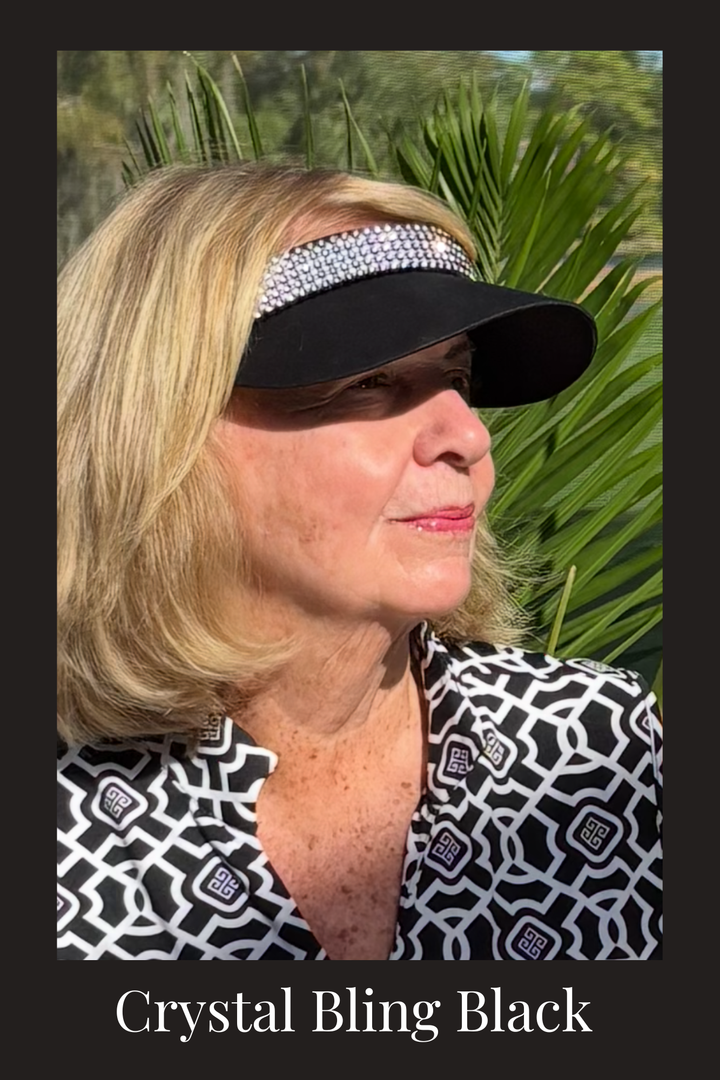 Crystal Bling Silver Interchangeable Visor Band