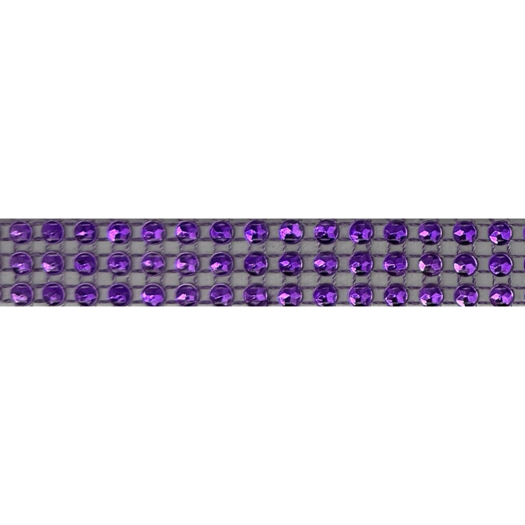 Purple Skinny Crystal Bling Interchangeable Visor Band
