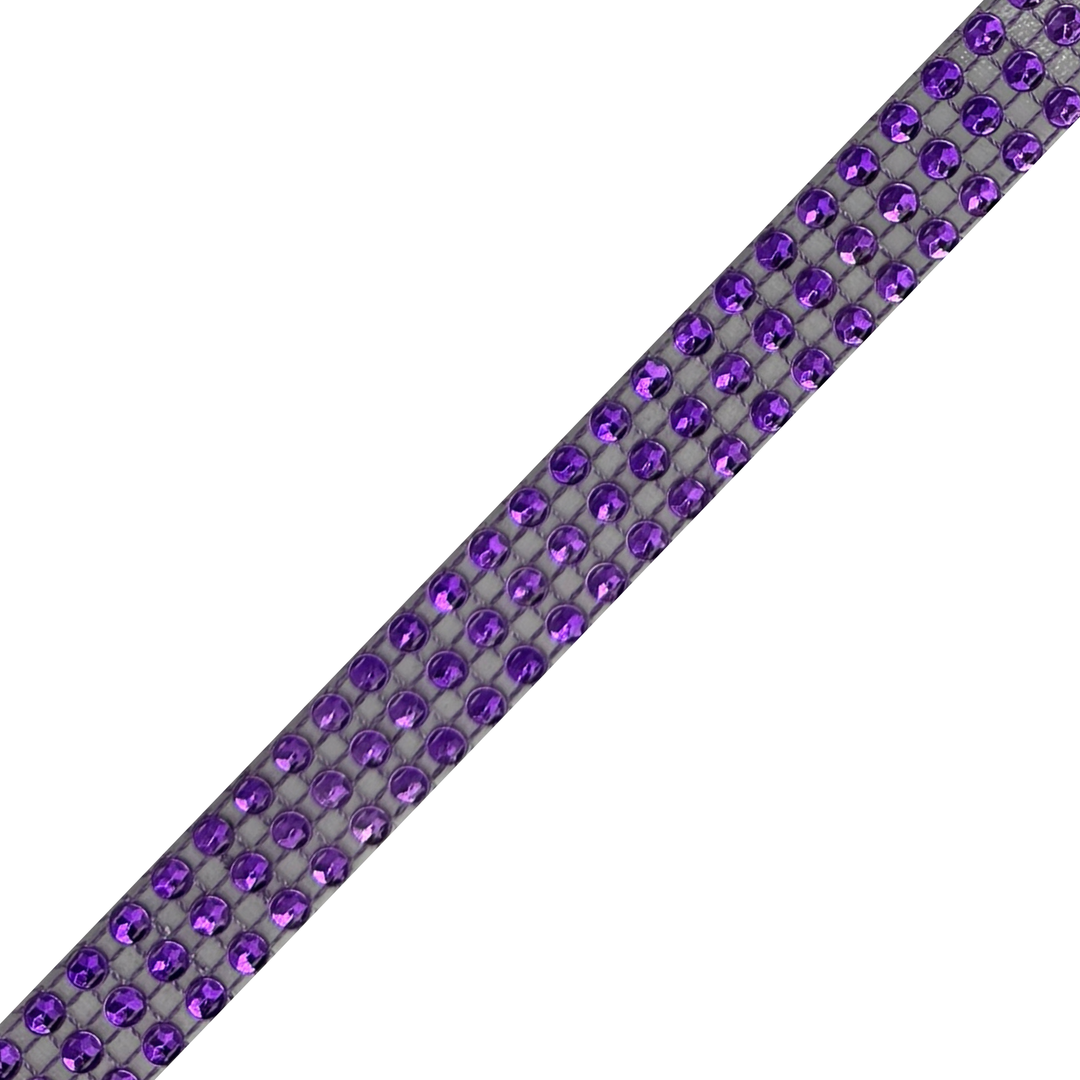 Purple Skinny Crystal Bling Interchangeable Visor Band