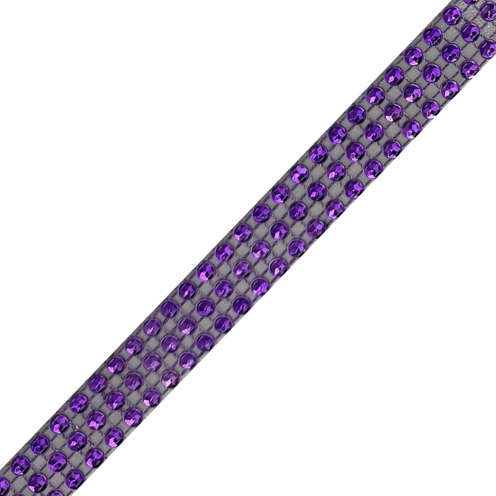 Purple Skinny Crystal Bling Interchangeable Visor Band