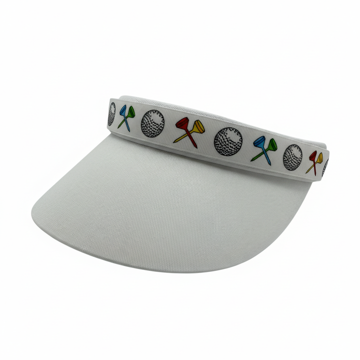 White golf visor clean background
